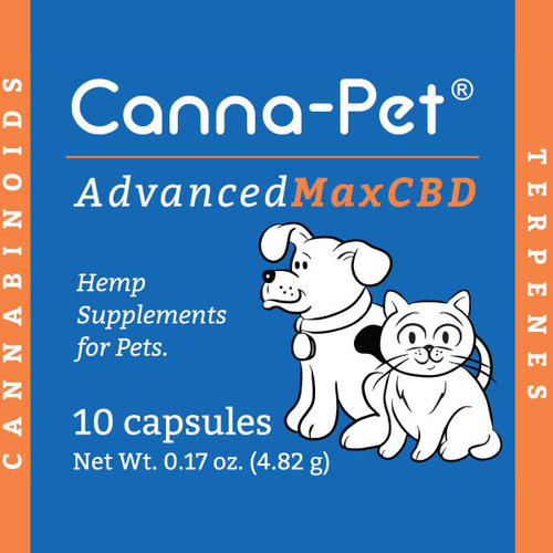 Package: Canna-Pet Advanced MaxHemp- 10 count capsules  image