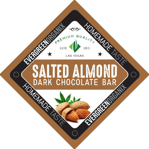 Salted Almond Dark Chocolate Bar image