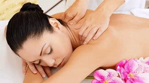 image of a woman getting a neck massage