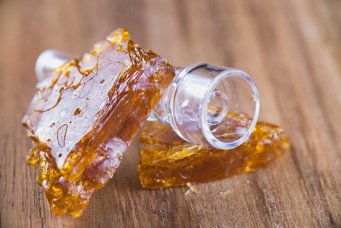 Glass Dab nails with marijuana concentrate