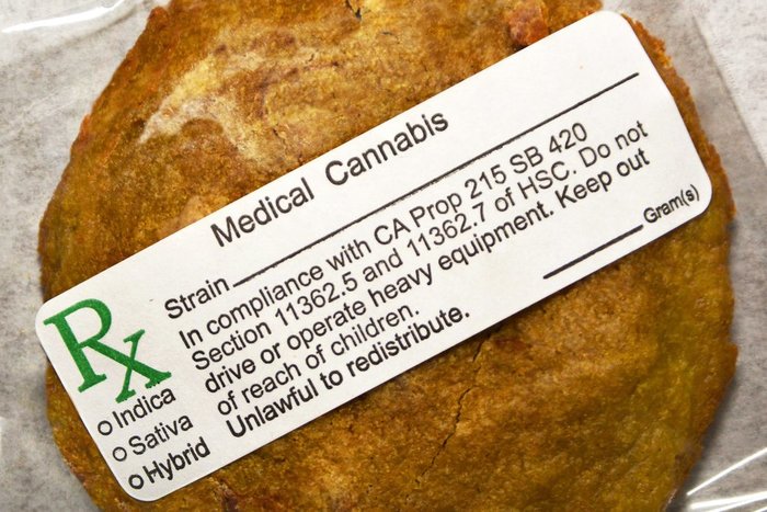 cinnamon marijuana cookie with label