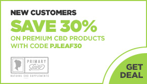 New Customers Save 30% on PREMIUM CBD Products with code PJLeaf30