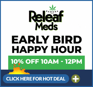 Hot Deal from Releaf Meds - Early Bird Happy Hour
