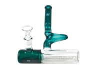Glowfly Glass Zong Steamroller Bubbler Teal Inline Diffuser image
