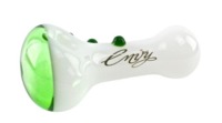 Envy Glass White Spoon - Dichroic Green (5 inch) image