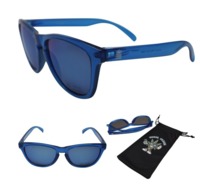 Stoner Shades Transparent blue frame with blue mirror lens image