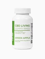 CBD Living Green Apple Gummy Rings Bottle image