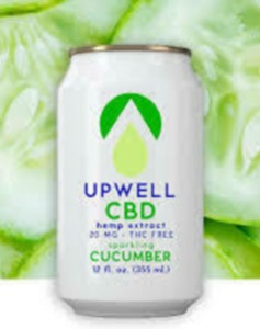 Upwell Beverage CBD Cucumber Sparkling Water, 25mg image