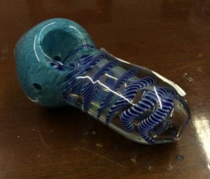 Heavy Marble Head Hand Pipe 4' image