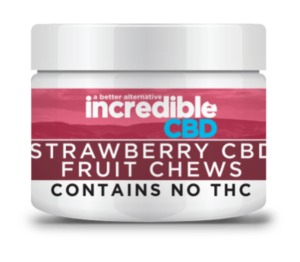 Incredible CBD Strawberry Fruit Chews, 300mg image