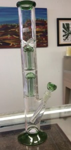Water Pipe Double Perc Green image