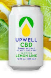Upwell Beverage CBD Lemon Lime Sparkling Water, 25mg image