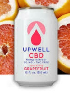 Upwell Beverage CBD Grapefruit Sparkling Water, 25mg image