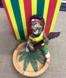 Rasta Man Ashtray. Playing Guitar image