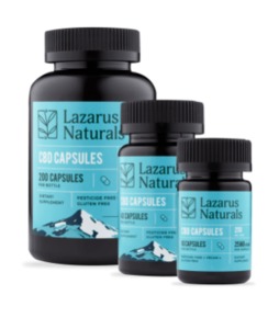 Lazarus Naturals 25mg CBD Capsules, 250mg image