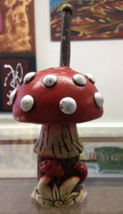 Red Mushroom Wood Pipe image