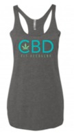 CBD FIT RECOVERY LADIES TANK - CHARCOAL GRAY image