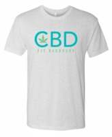 CBD FIT RECOVERY T-SHIRT - HEATHER WHITE image