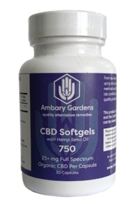 CBD Softgel Capsules With Hemp Seed Oil - 750mg image