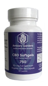 CBD Softgel Capsules With Hemp Seed Oil - 750mg image