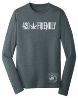 420 Happy Rebel Jersey  Heather Deep Charcoal LS Tee image