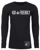 420 Friendly Puffpotamus Logo Black Long Sleeve Thermal  image