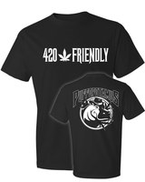  420 Friendly Brian ​with Puffopotamus Logo Black T-Sh image