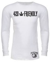  420 Friendly Puffopotamus Logo White Long Sleeve Thermal  image